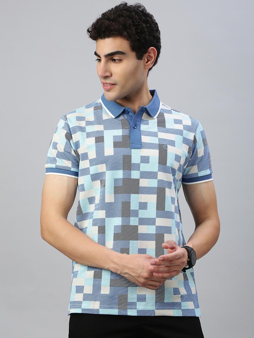 men printed short sleeve regular fit polo t-shirt - 21941402 - Zoom Image - 0