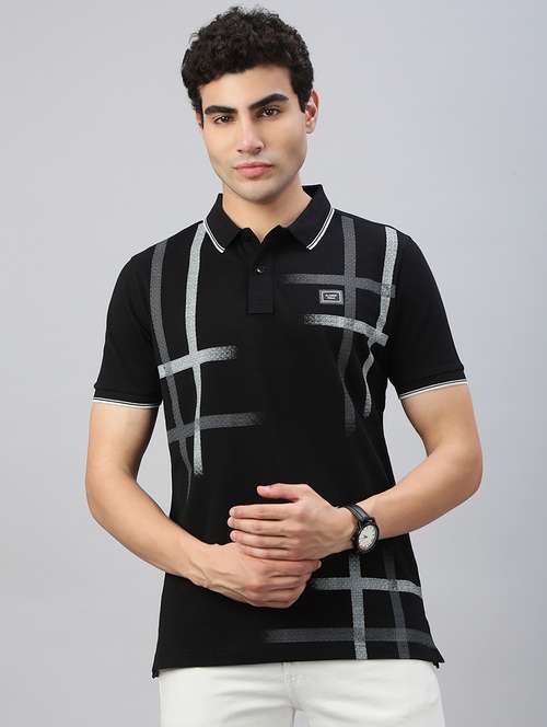 men printed short sleeve regular fit polo t-shirt - 21941414 - Standard Image - 0