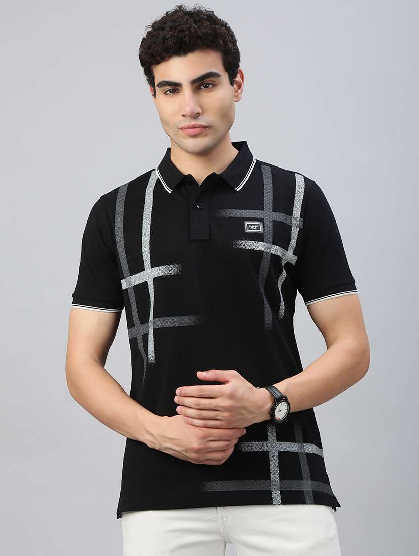 men printed short sleeve regular fit polo t-shirt - 21941414 - Zoom Image - 0