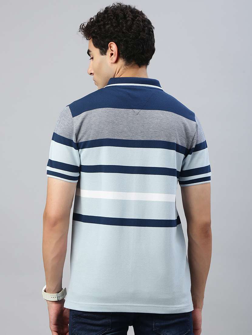 men striped short sleeve regular fit polo t-shirt - 21941421 -  Standard Image - 2