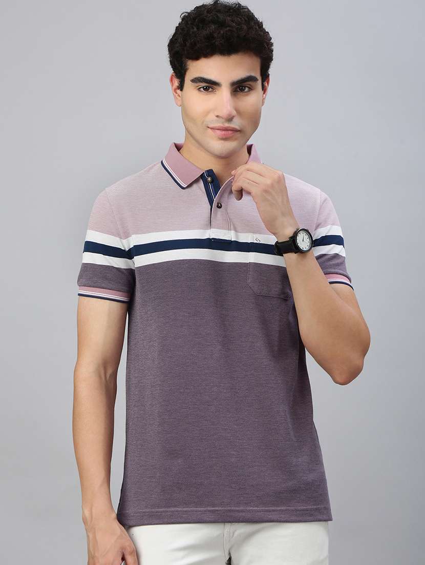 men color block short sleeve regular fit polo t-shirt