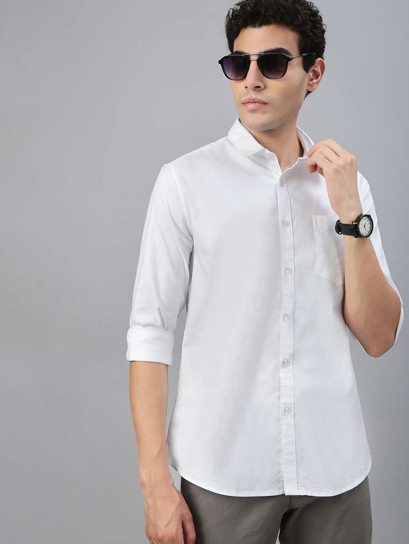 men solid long sleeve regular fit casual shirt - 21941449 - Zoom Image - 0