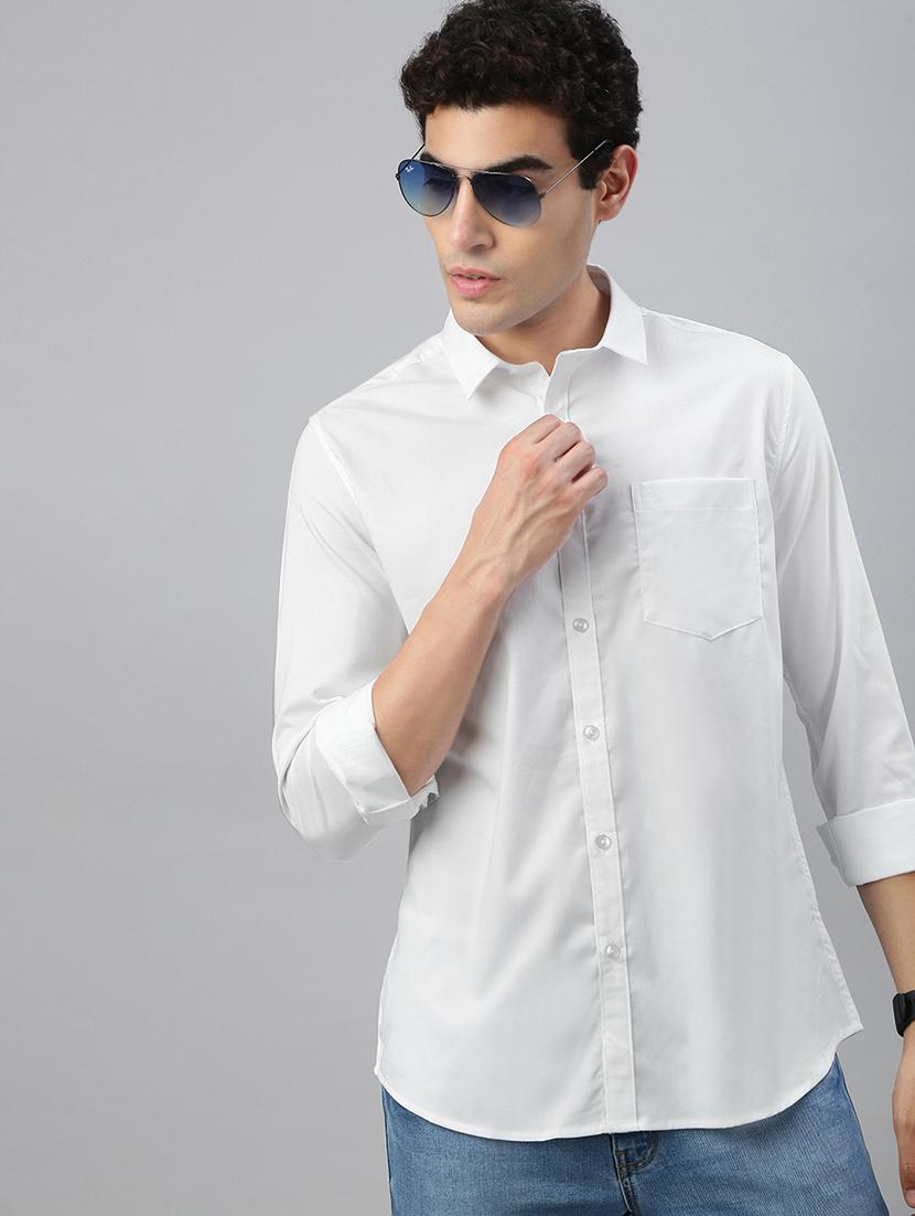 men solid short sleeve regular fit casual shirt - 21941451 - Zoom Image - 0