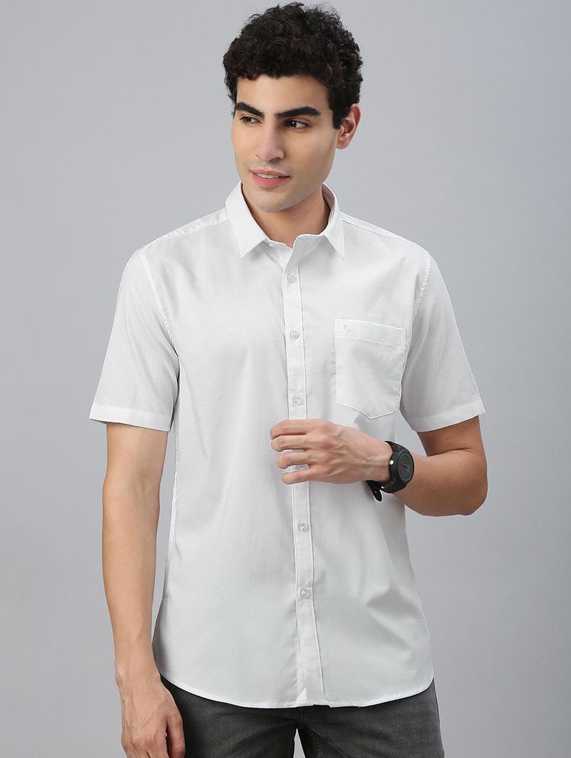 men solid short sleeve regular fit casual shirt - 21941452 - Standard Image - 2
