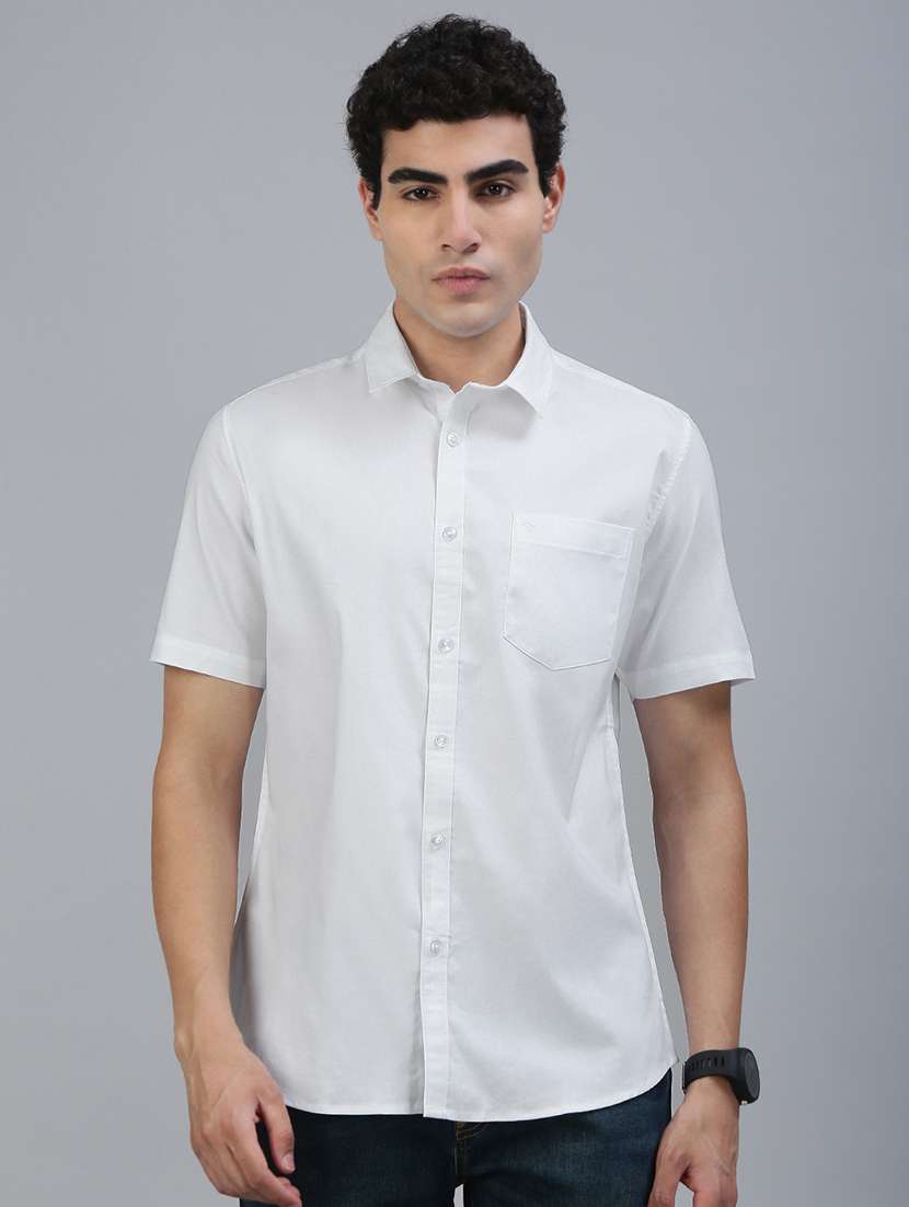 men solid short sleeve regular fit casual shirt - 21941454 -  Standard Image - 2