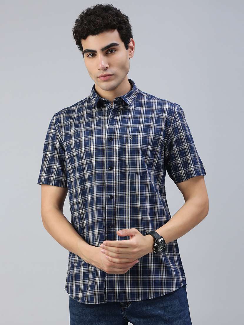 men checkered short sleeve regular fit casual shirt - 21941462 -  Standard Image - 2