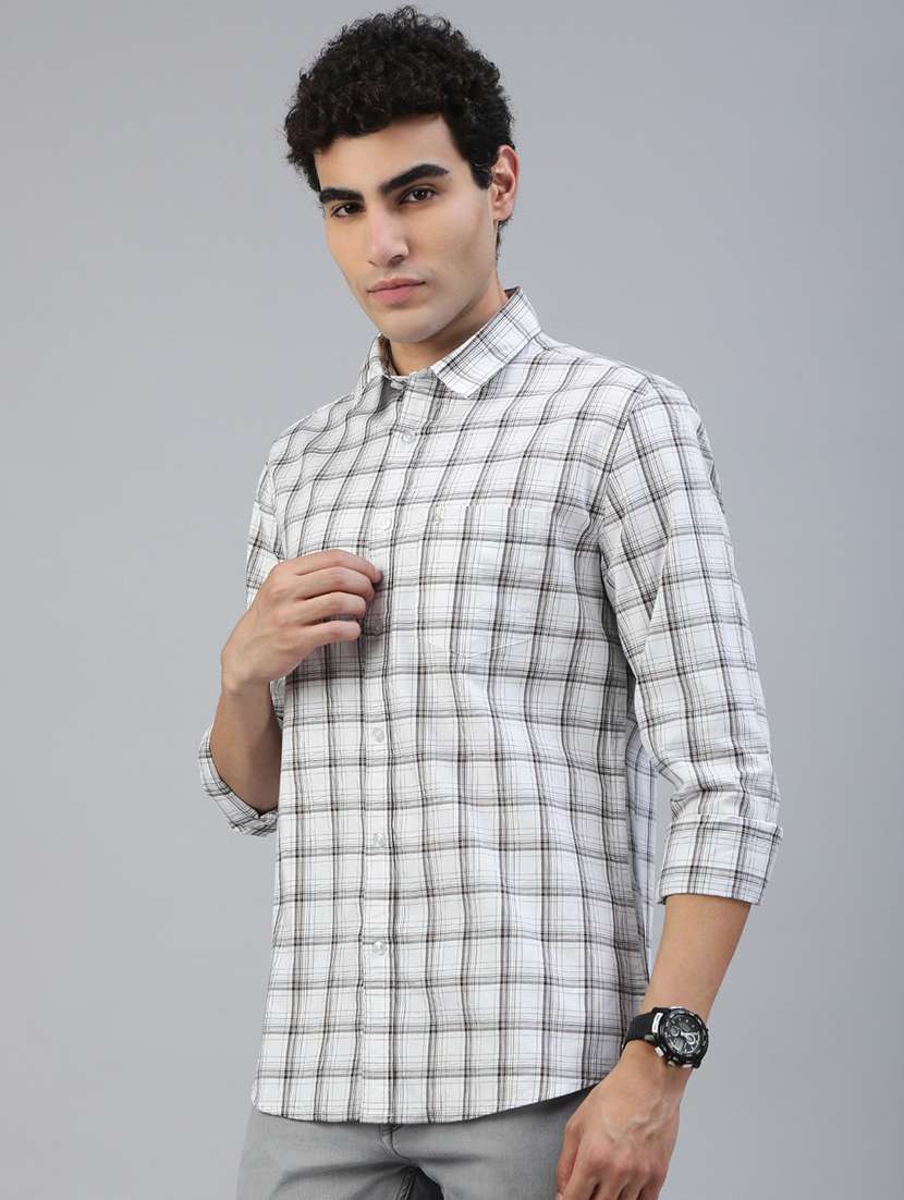 men checkered long sleeve regular fit casual shirt - 21941463 -  Standard Image - 2