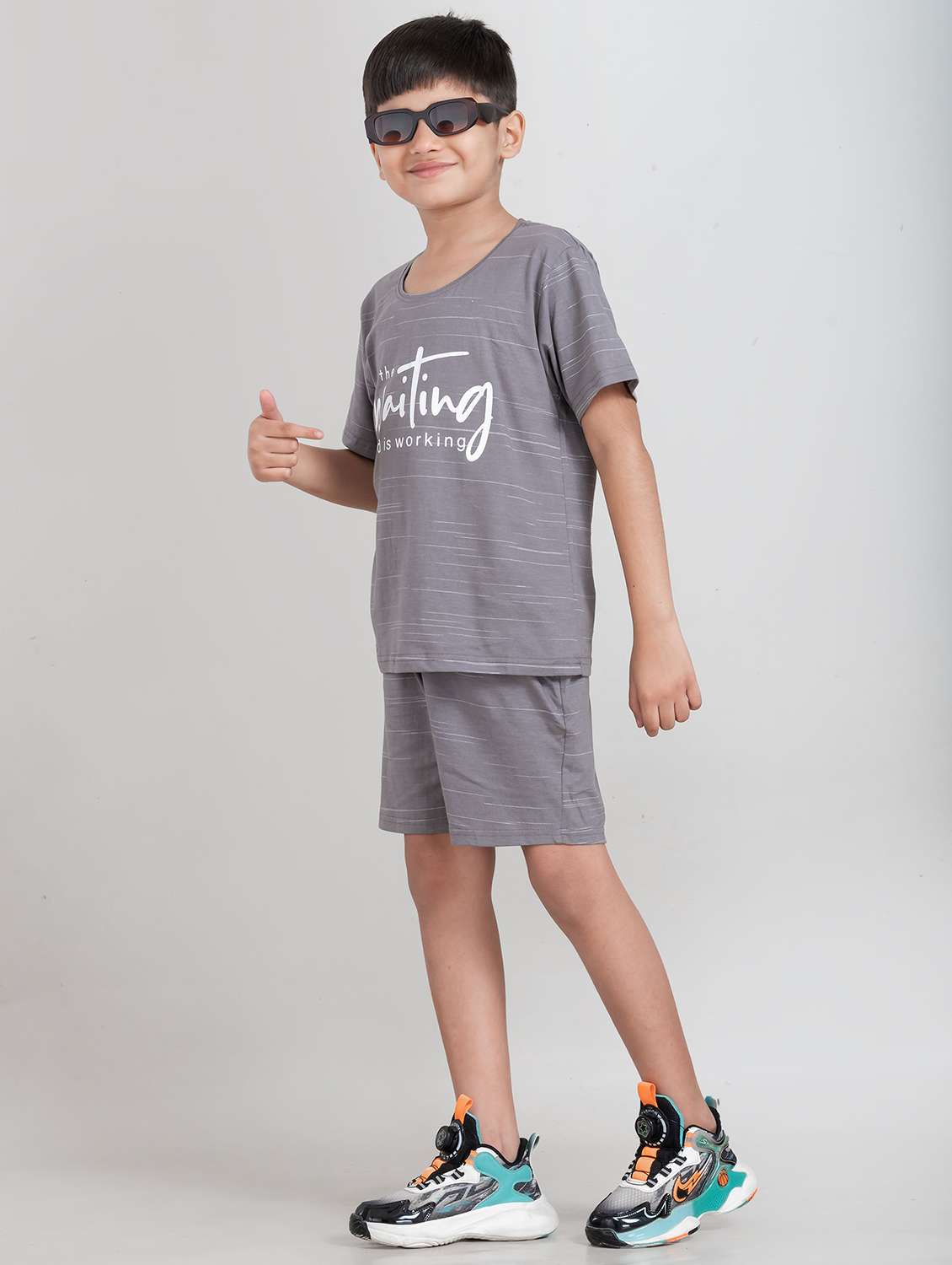 boys printed t-shirt & shorts co-ords set - 21941578 -  Standard Image - 2