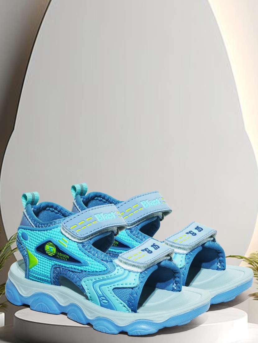 unisex color block velcro floater