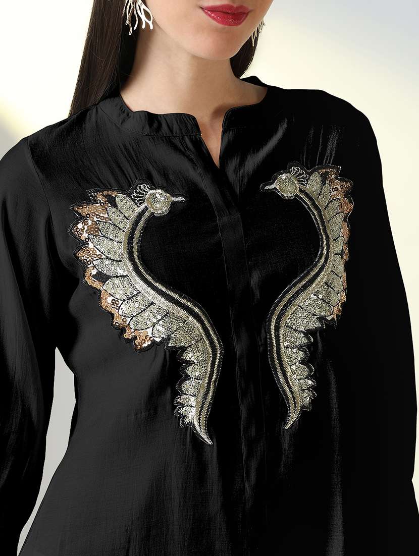 women three quarter sleeve kurta pant set - 21941660 -  Standard Image - 2