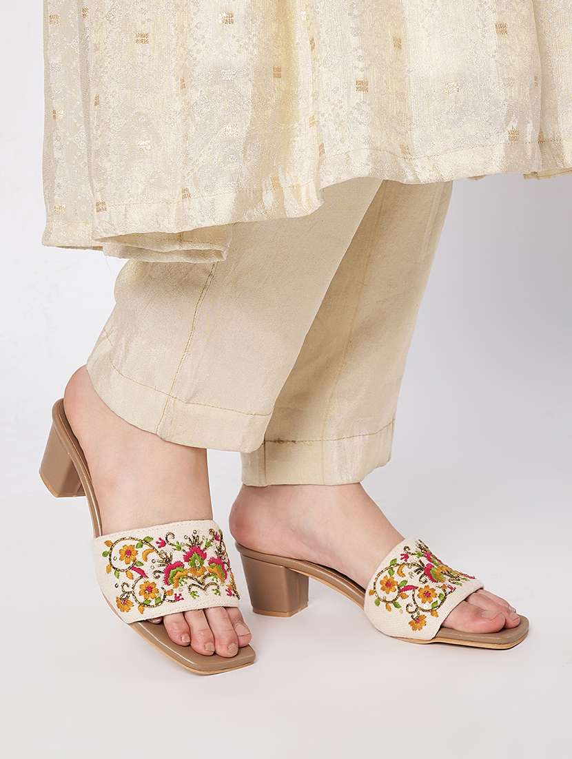 multi colored canvas slip on sandals - 21941679 -  Standard Image - 2