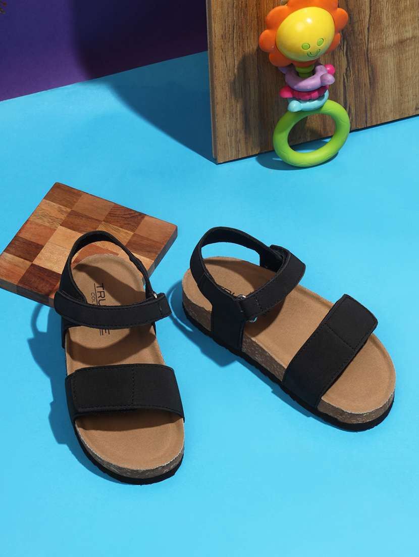 girls solid open toe sandal 