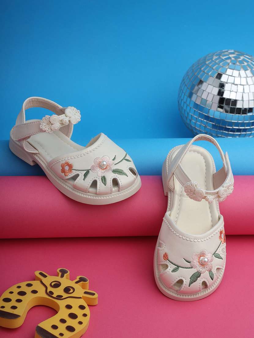 girls floral round toe sandal 
