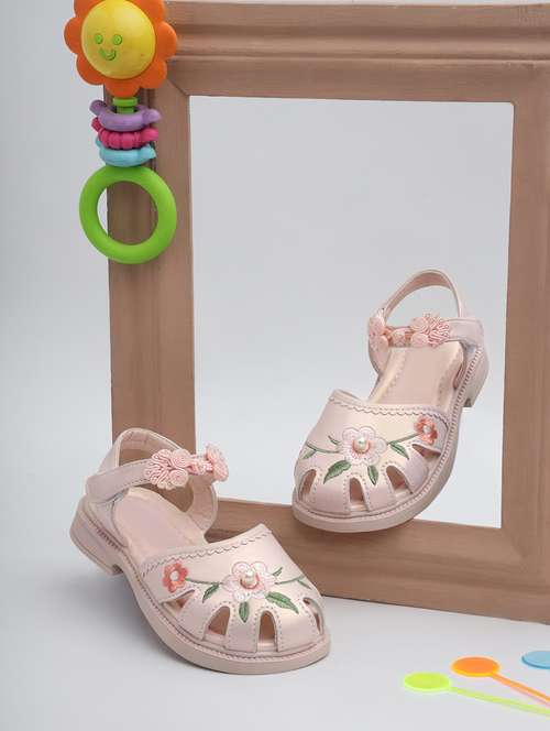 girls floral round toe sandal - 21941732 - Standard Image - 0