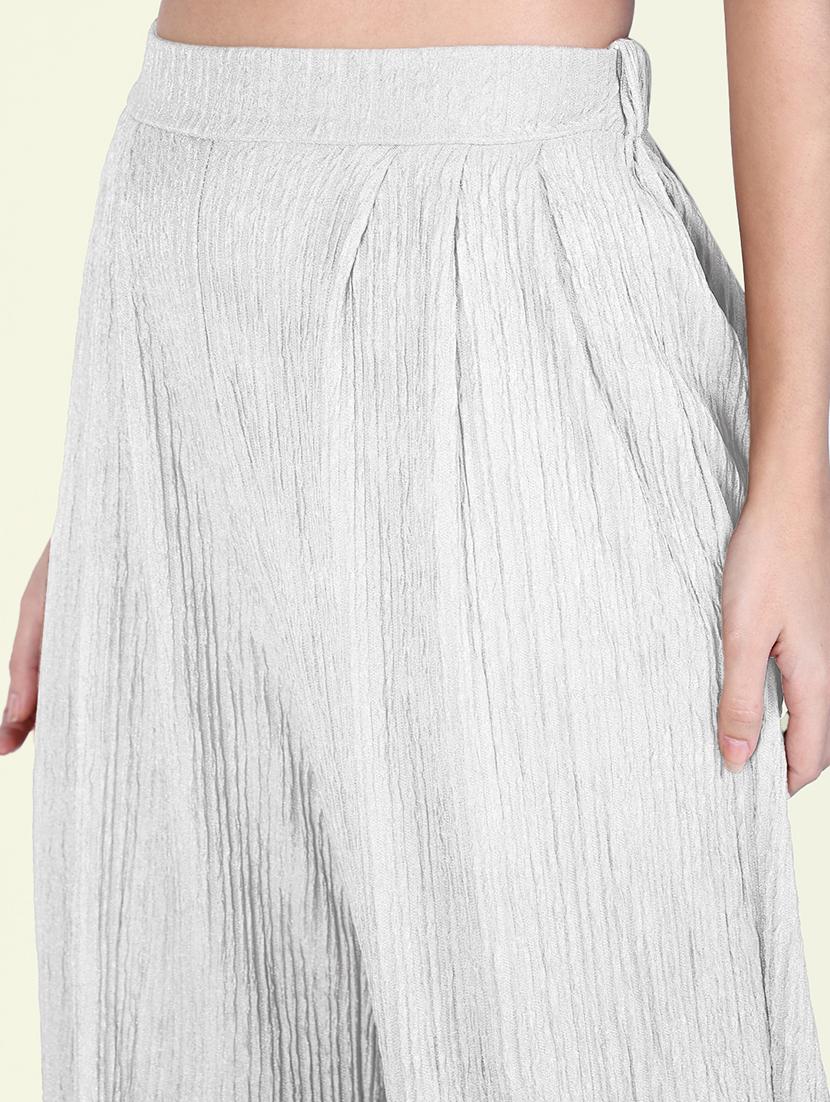 women solid top and palazzo co-ord set - 21941795 - Standard Image - 2