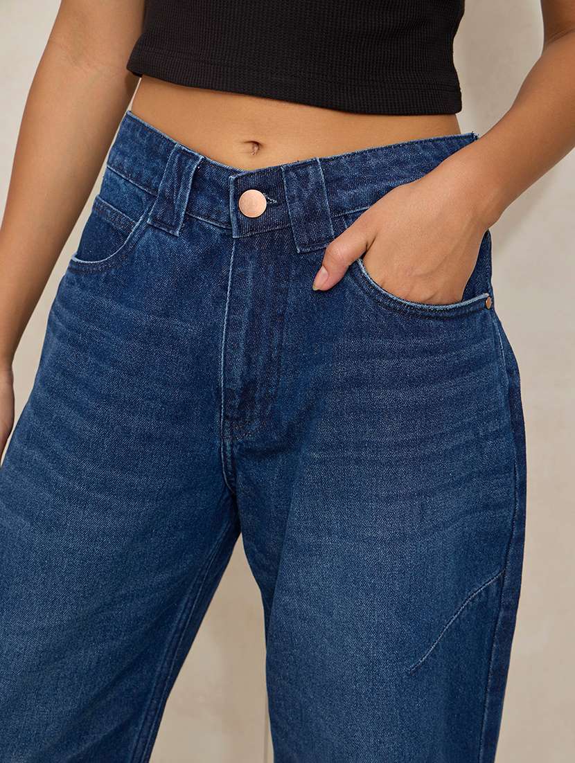 women solid mid rise straight fit jean - 21941815 - Standard Image - 2