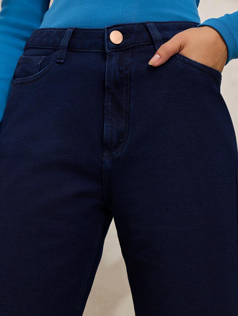 women solid mid rise wide leg jeans - 21941816 - Standard Image - 2