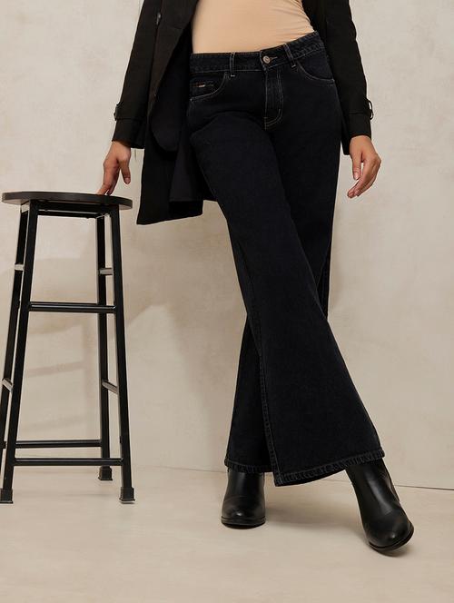 women solid mid rise bootcut jean - 21941824 -  Standard Image - 0