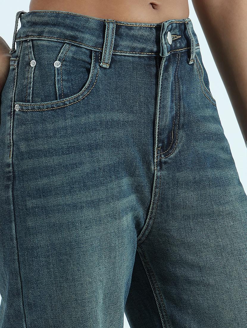 women solid mid rise wide leg jean - 21941827 - Standard Image - 2