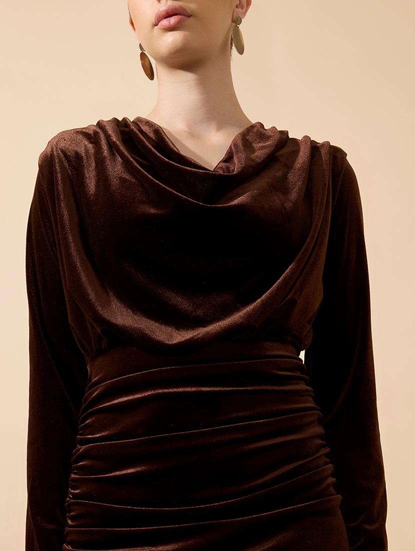 women solid long sleeve bodycon dress - 21941840 - Standard Image - 2