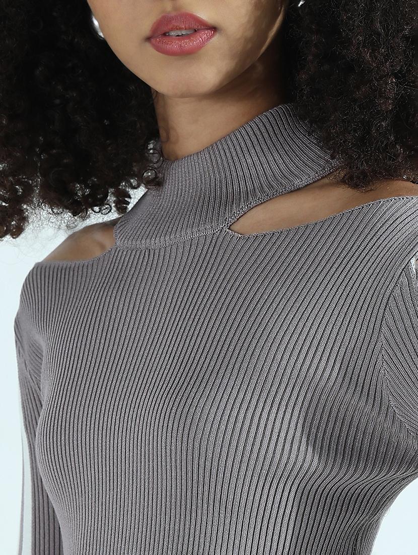 women solid long sleeve bodycon dress - 21941841 - Standard Image - 2