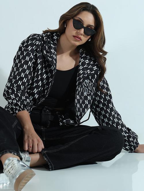 women printed long sleeve hooded jacket - 21941868 - Standard Image - 0