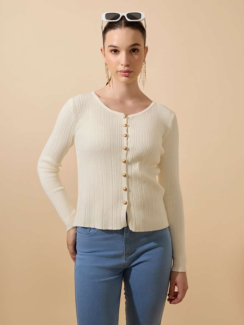 women solid long sleeve regular top