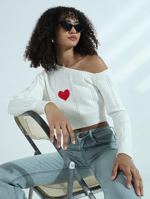 women solid asymmetric neck crop top - 21941929 - Standard Image - 0