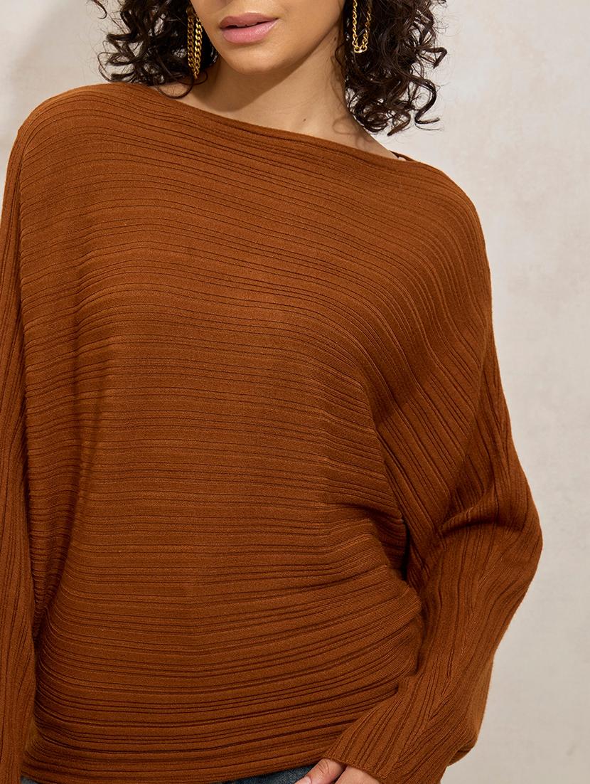 women solid batwing sleeve regular top - 21941944 - Standard Image - 2