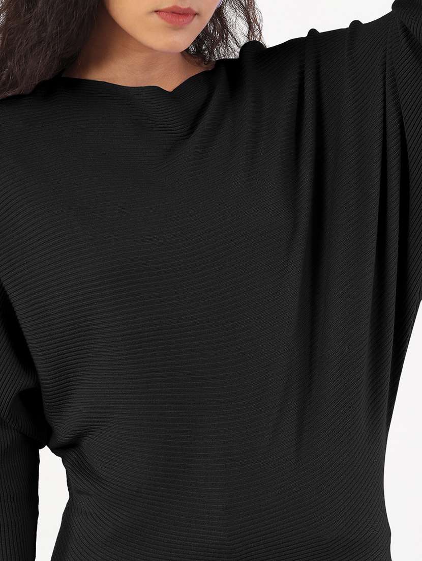 women solid batwing sleeve regular top - 21941973 - Standard Image - 2