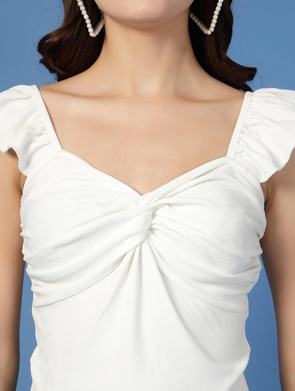 women white solid sleeveless regular top - 21942219 - Standard Image - 2