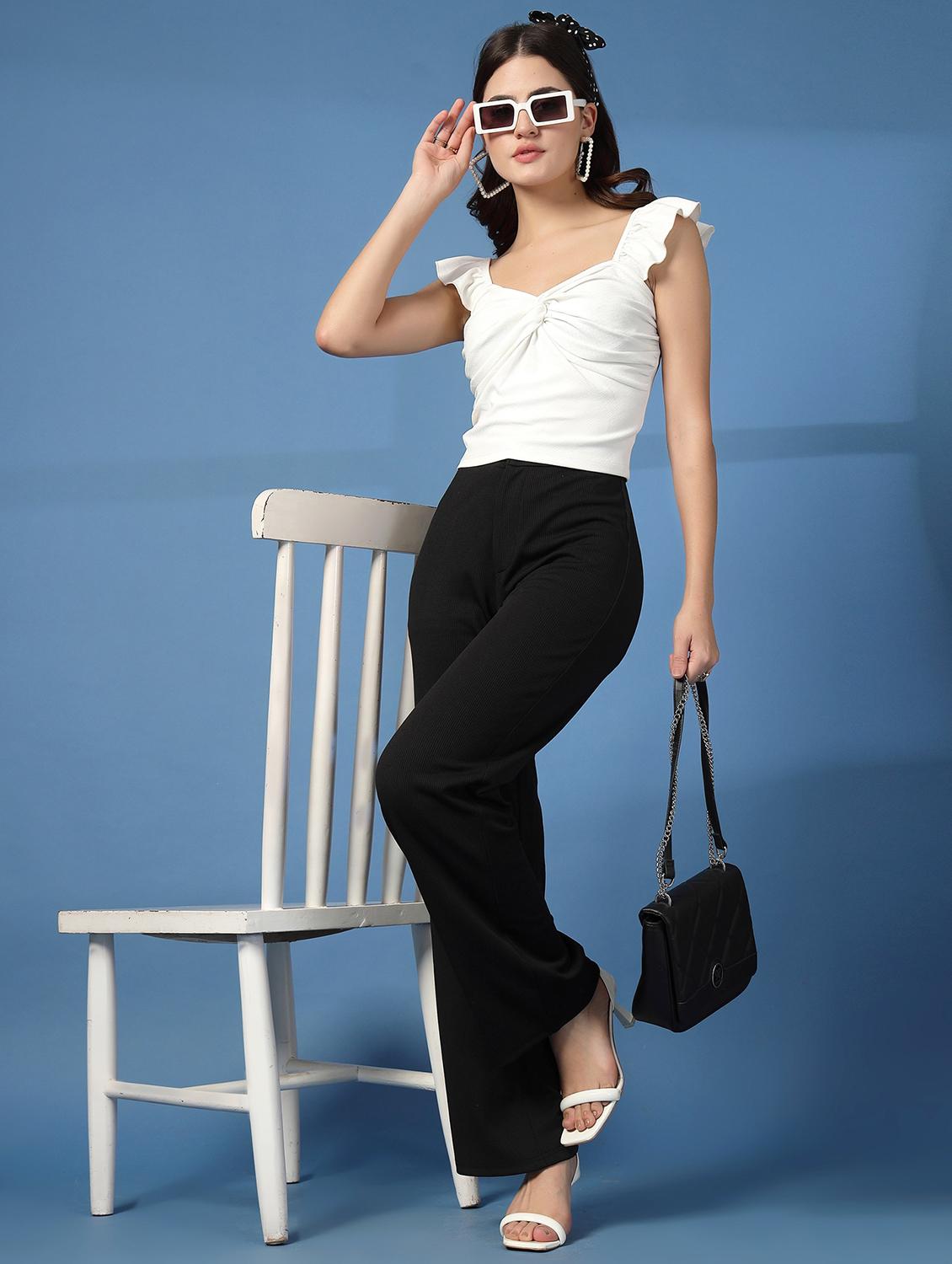 women white solid sleeveless regular top - 21942219 - Standard Image - 7