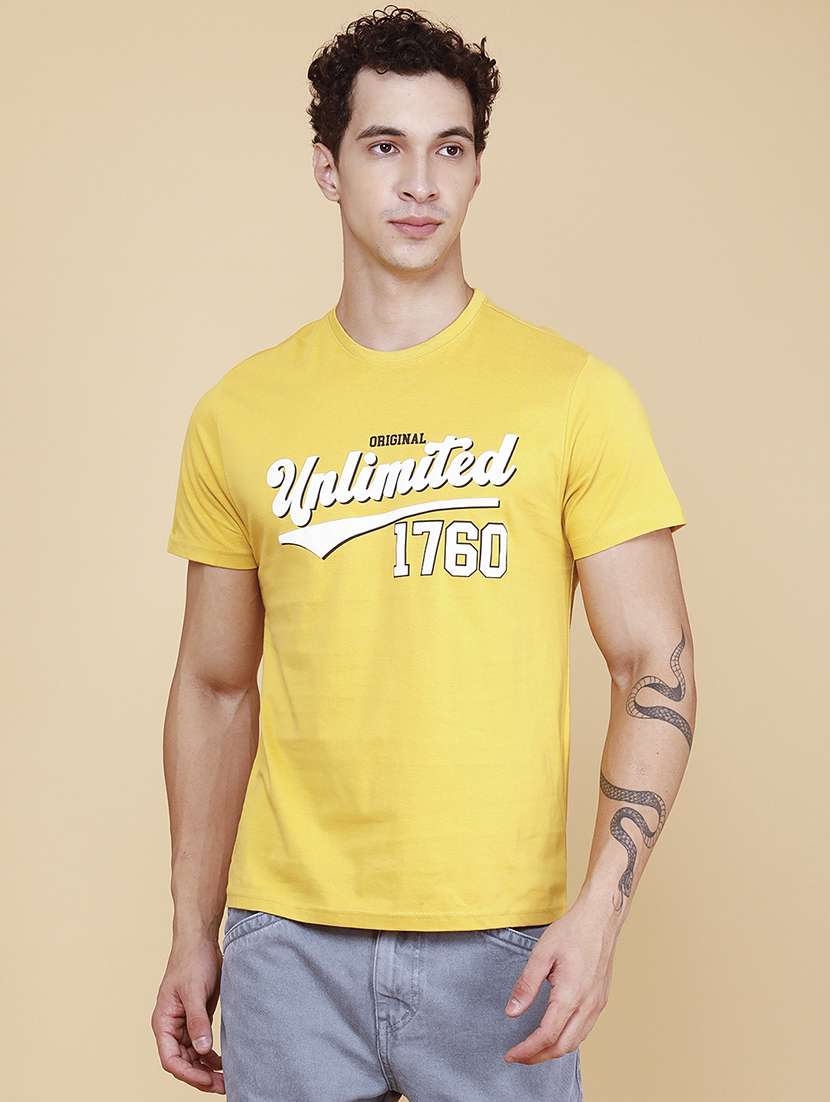 men printed short sleeves regular fit t-shirt - 21942355 -  Standard Image - 2