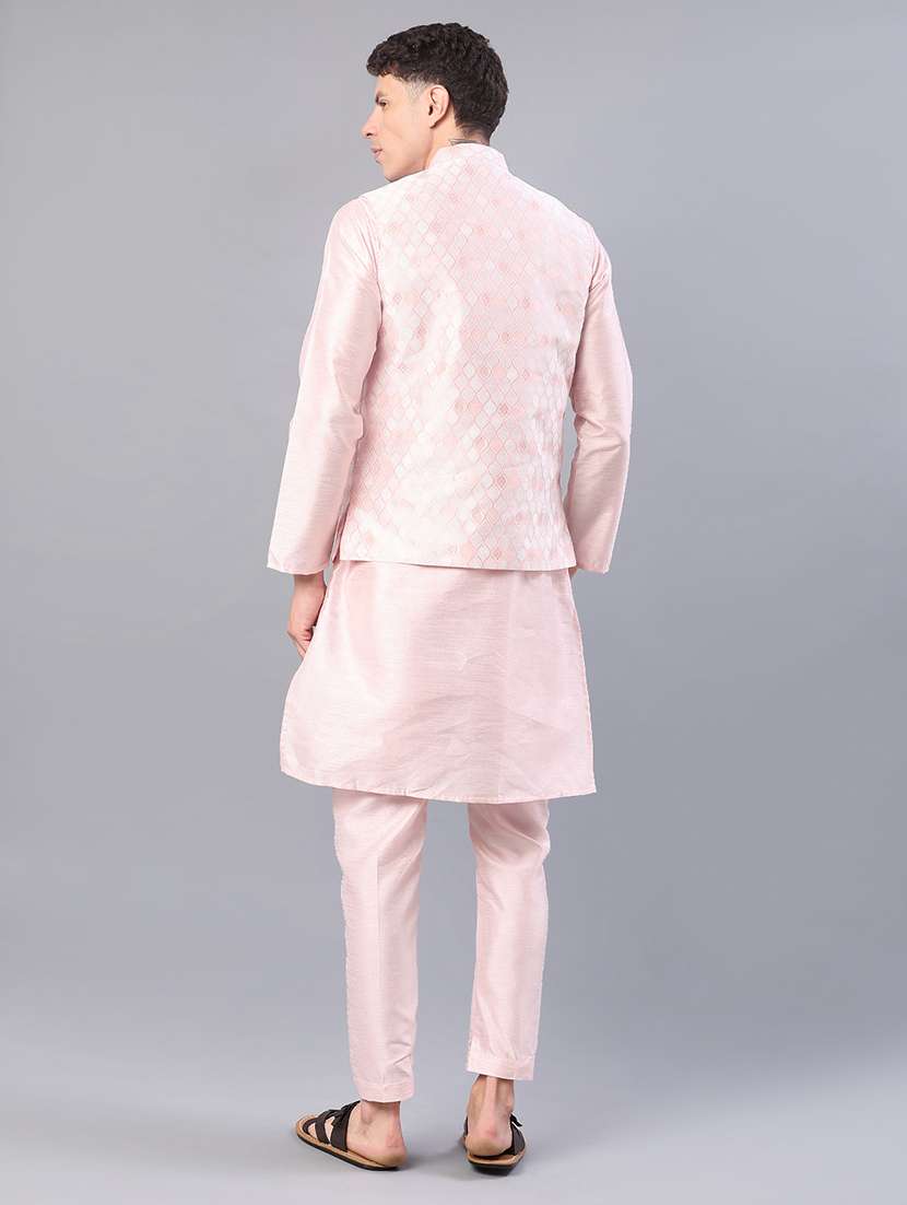 men long sleeve kurta and pyjama set with jacket - 21942411 -  Standard Image - 2