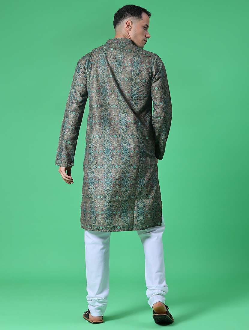 men long sleeve kurta and pyjama set - 21942446 -  Standard Image - 2