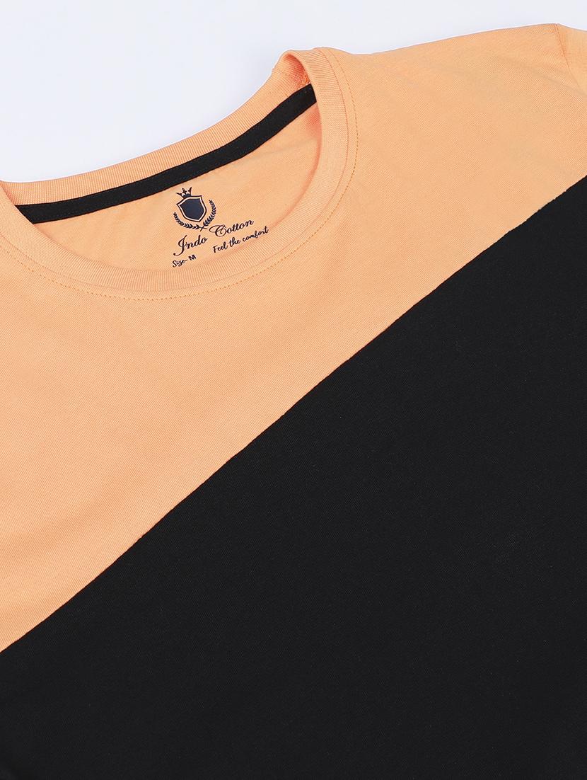 men color block short sleeve slim fit t-shirt - 21943027 - Standard Image - 2