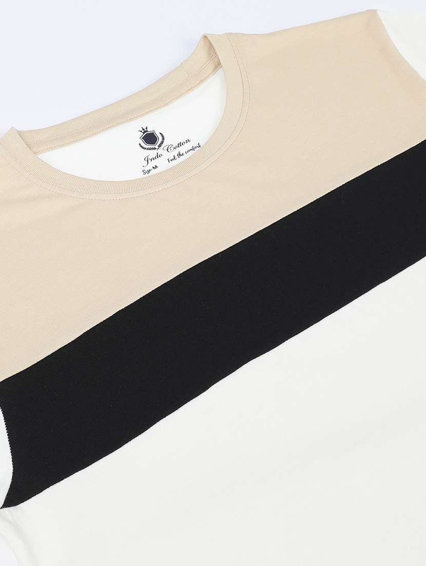 men color block short sleeve slim fit t-shirt - 21943031 -  Standard Image - 2