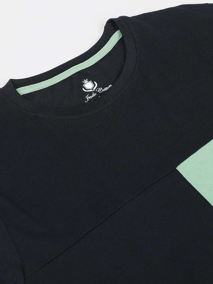 men color block short sleeve slim fit t-shirt - 21943033 -  Standard Image - 2