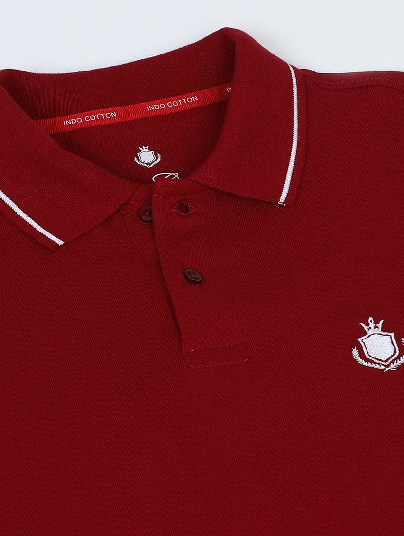 men solid short sleeve slim fit polo t-shirt - 21943034 -  Standard Image - 2