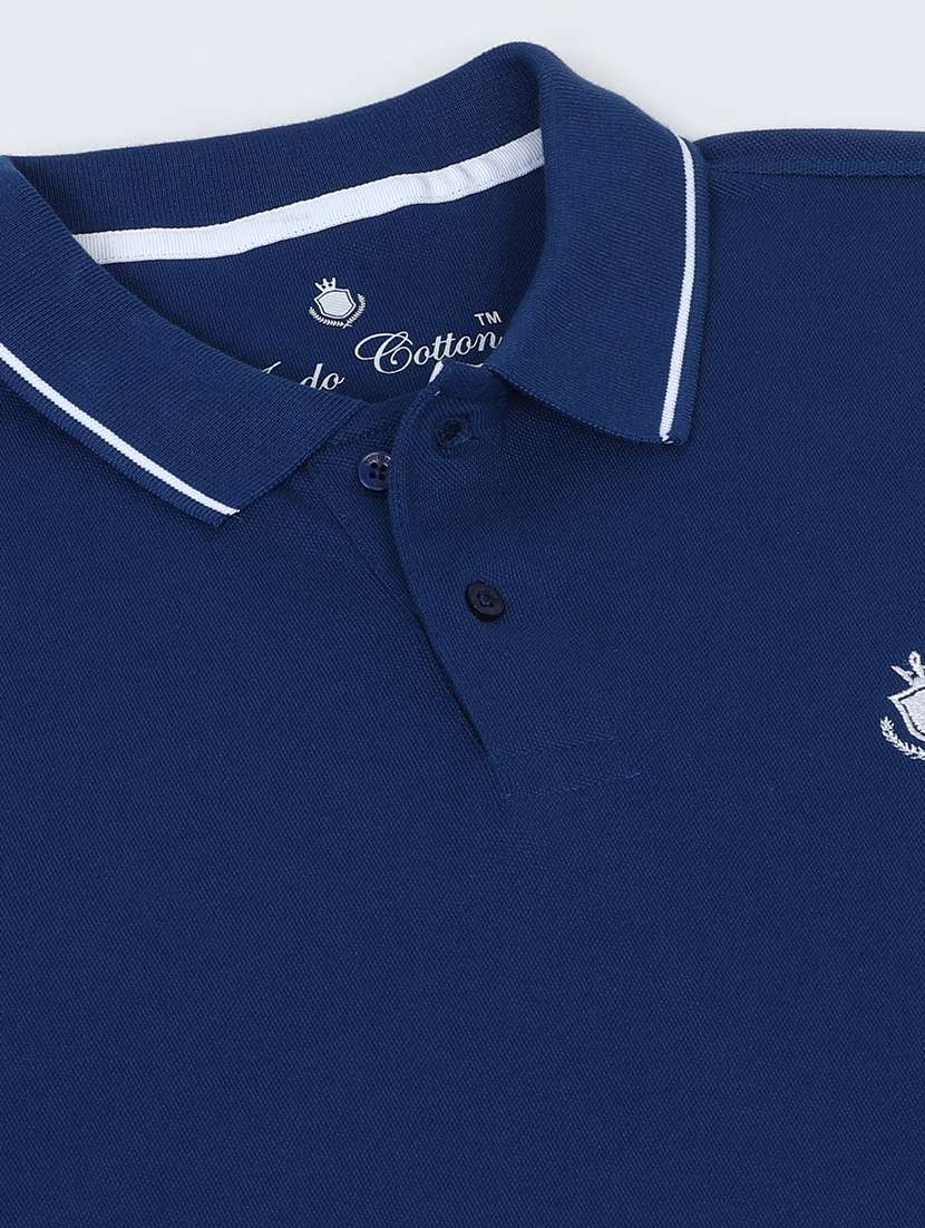 men solid short sleeve slim fit polo t-shirt - 21943035 -  Standard Image - 2