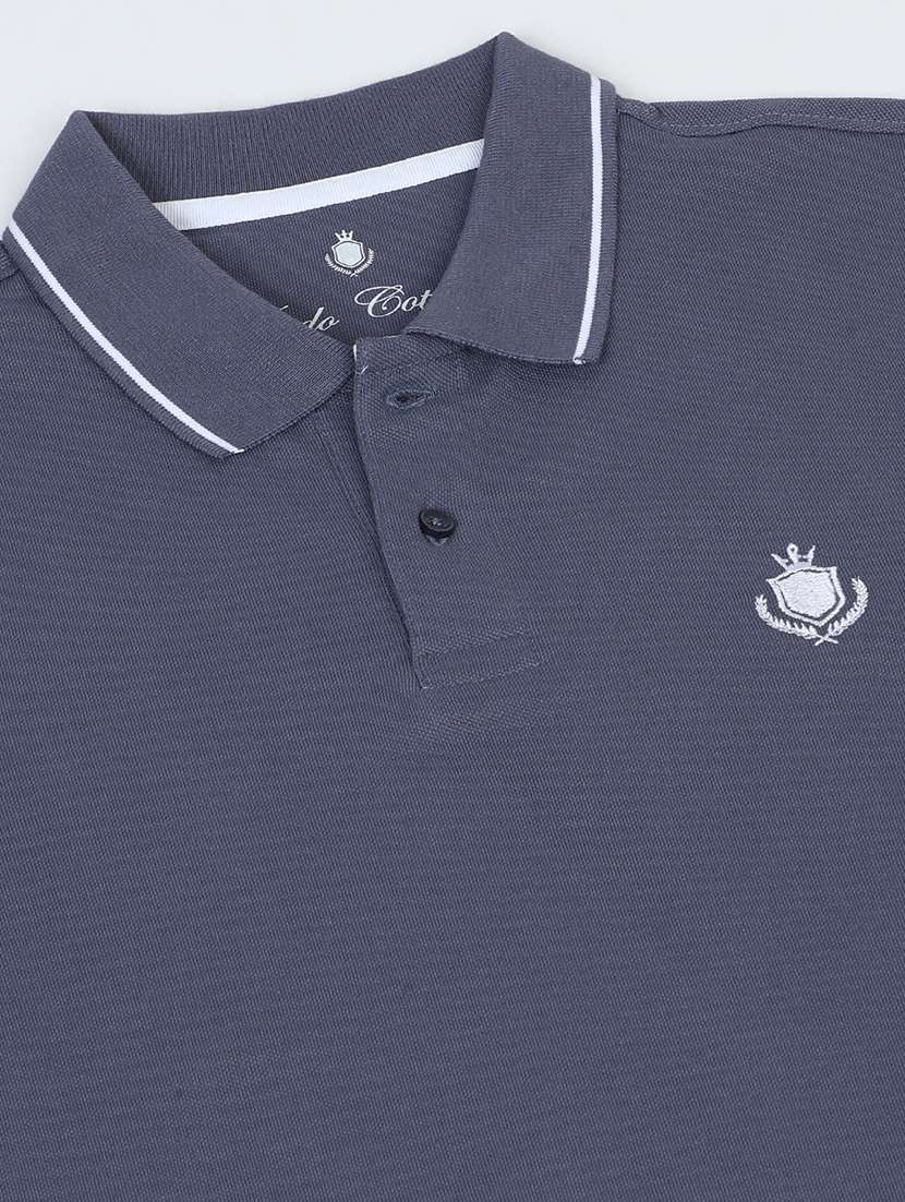 men solid short sleeve slim fit polo t-shirt - 21943037 -  Standard Image - 2