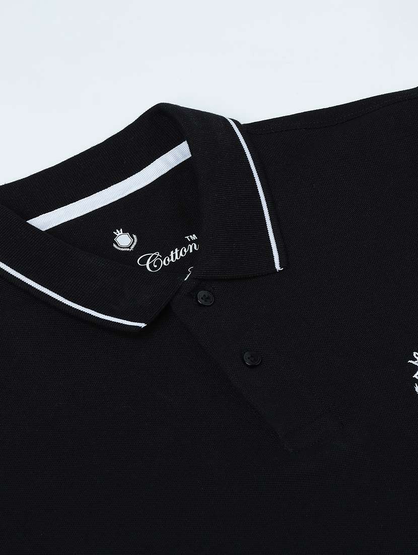 men solid short sleeve slim fit polo t-shirt - 21943044 -  Standard Image - 2