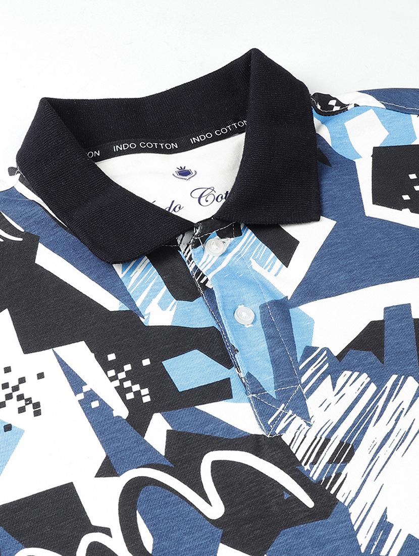 men printed short sleeve slim fit polo t-shirt - 21943046 - Standard Image - 2