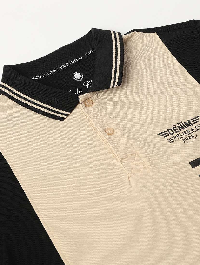 men color block short sleeve slim fit polo t-shirt - 21943051 -  Standard Image - 2