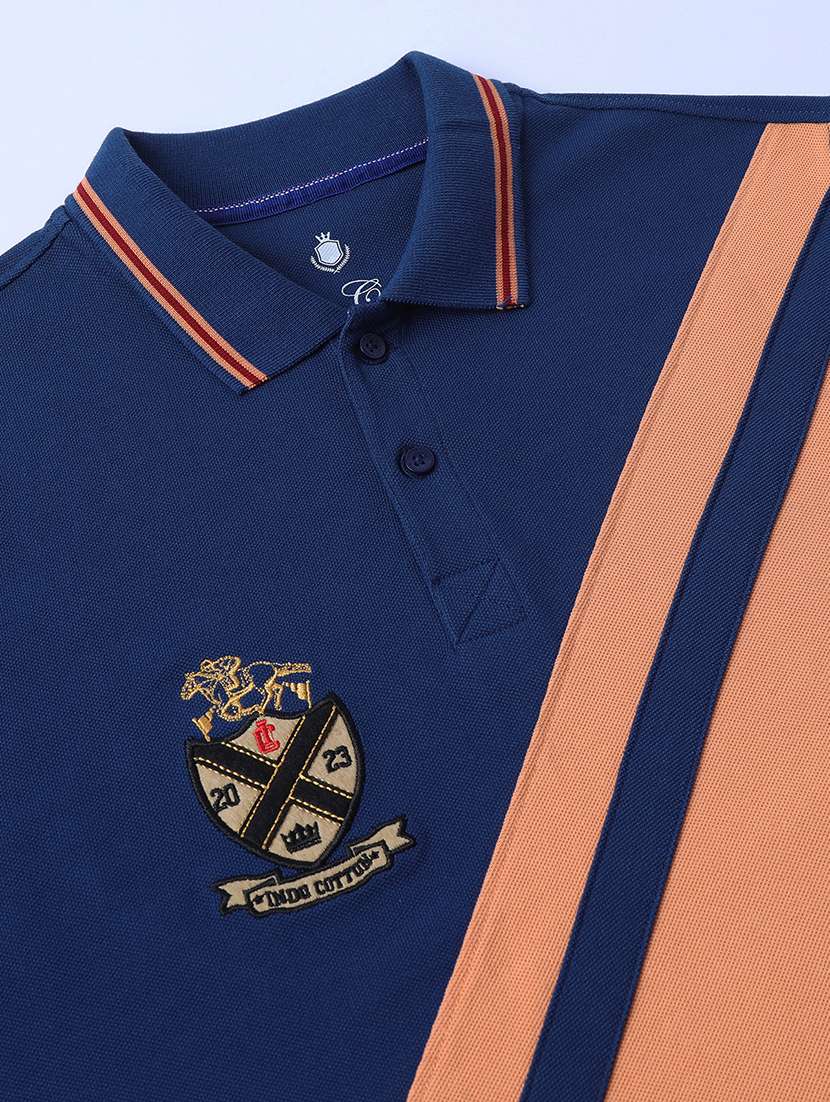 men color block short sleeve slim fit polo t-shirt - 21943053 -  Standard Image - 2