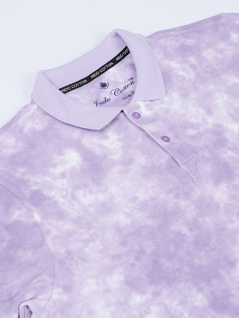 men printed short sleeve slim fit polo t-shirt - 21943068 -  Standard Image - 2