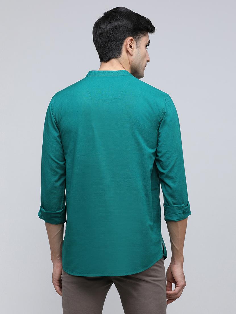 men solid mandarin neck short kurta - 21943075 - Standard Image - 2