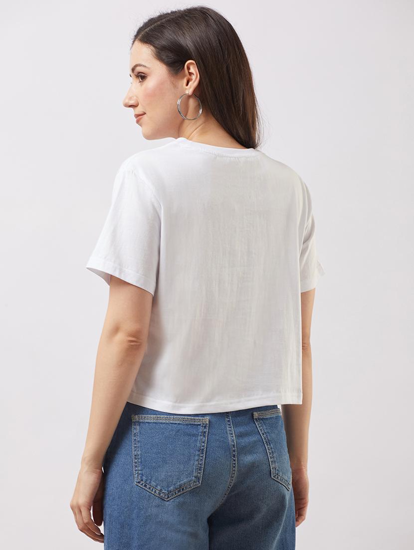 globus women white round neck short sleeves cherry print boxy t-shirt - 21943223 - Standard Image - 2