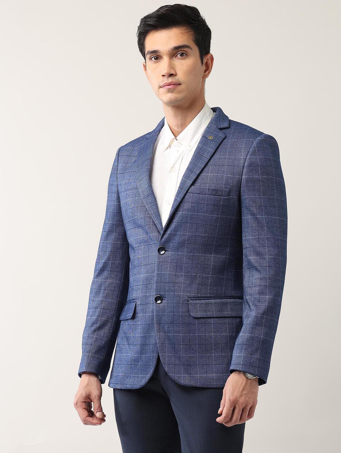 men lapel collar single breasted blazer - 21943270 - Standard Image - 2