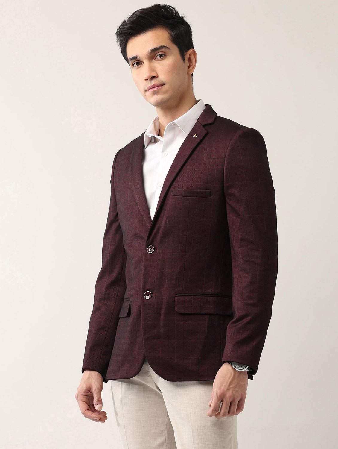 men lapel collar single breasted blazer - 21943271 - Standard Image - 2